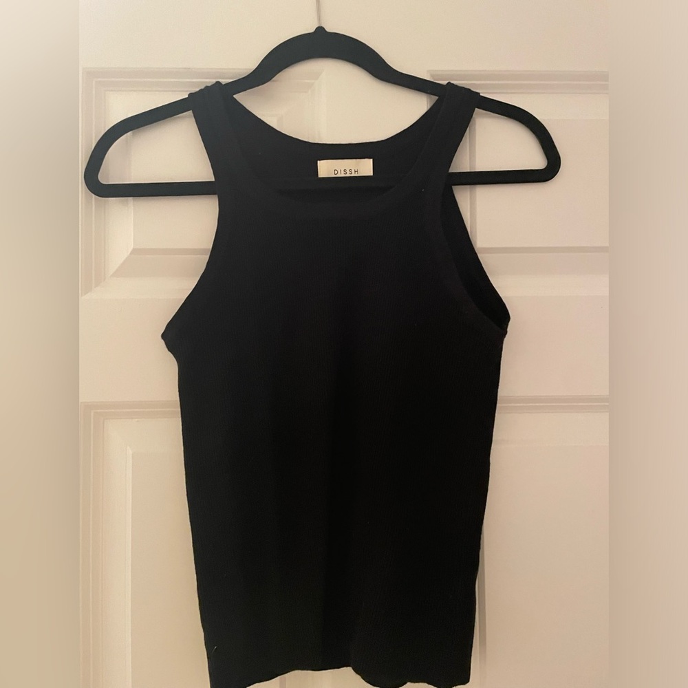 Dissh black tank top size medium